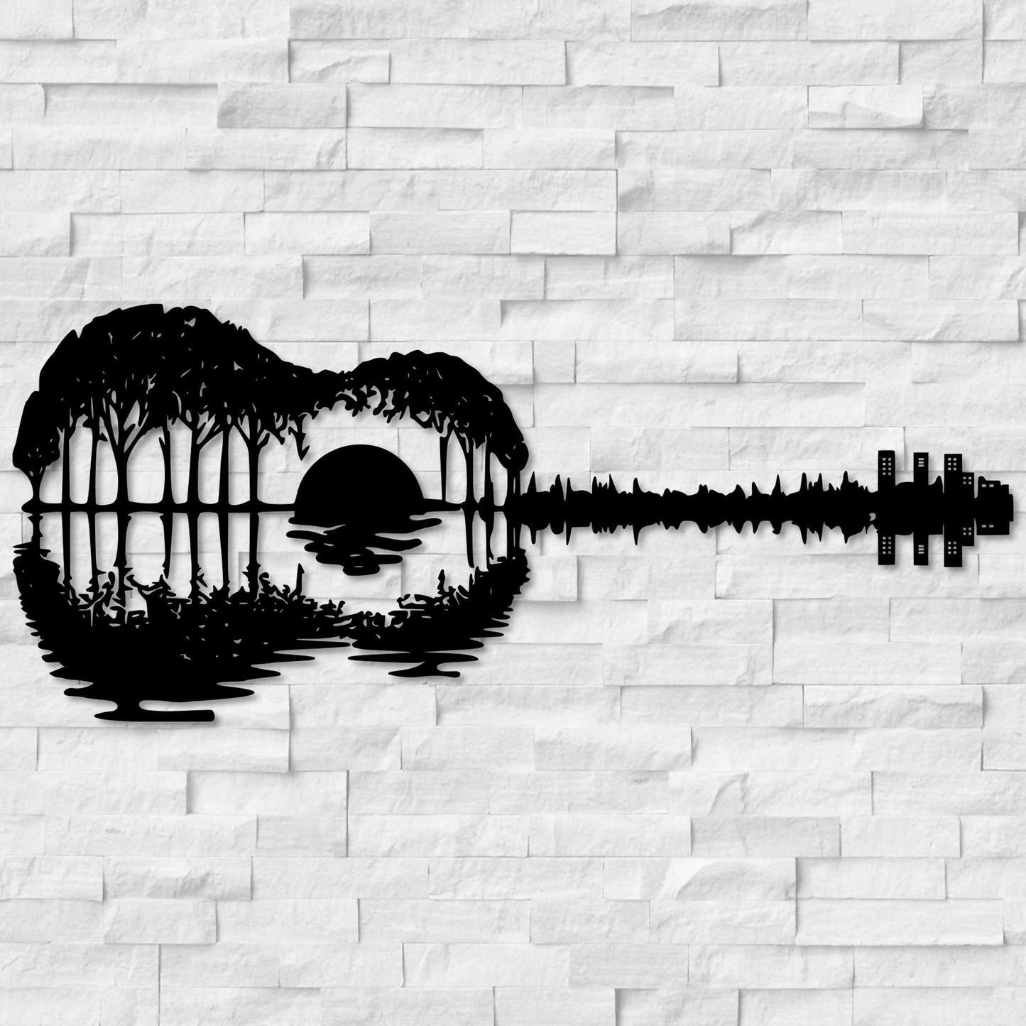 🎸 Guitar Trees Metal Wall Art: Where Music Meets Nature 🌳